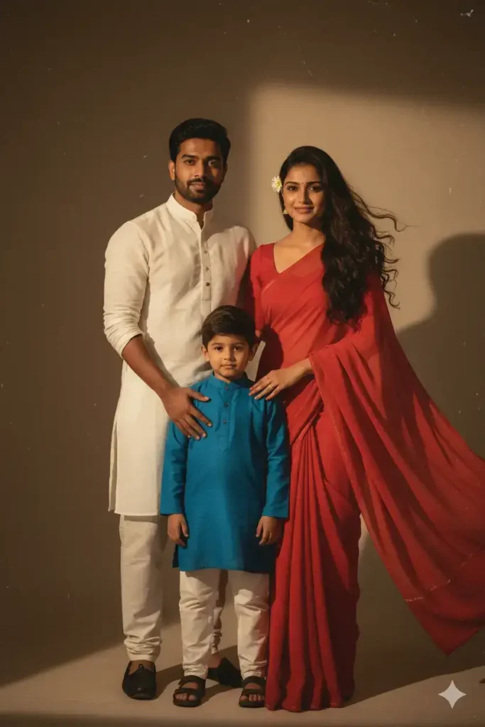 Elegant Festive Family Photo Effect