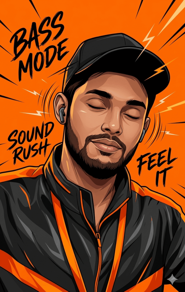 Sonic Dreams – Bass Mode Music Vector Portrait